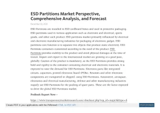 esd partitions market perspective comprehensive