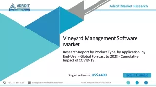 Vineyard Management Software Market 2021 Industry Analysis, Industry Trends