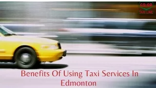 benefits of using taxi services in edmonton