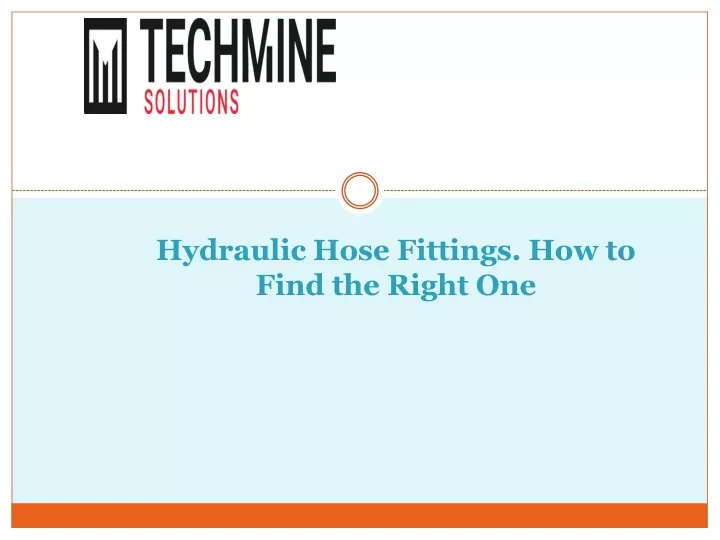 hydraulic hose fittings how to find the right one