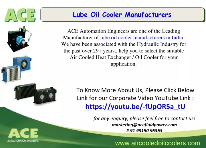 lube oil cooler manufacturers