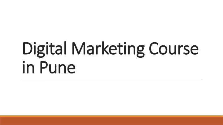 digital marketing course in pune