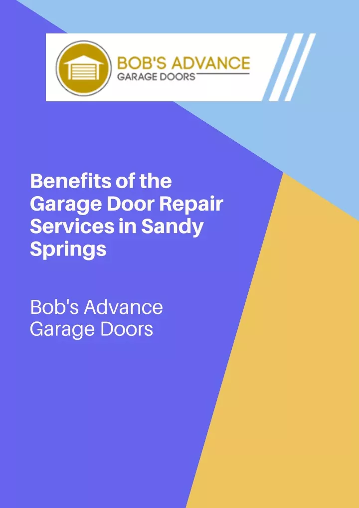 benefits of the garage door repair services