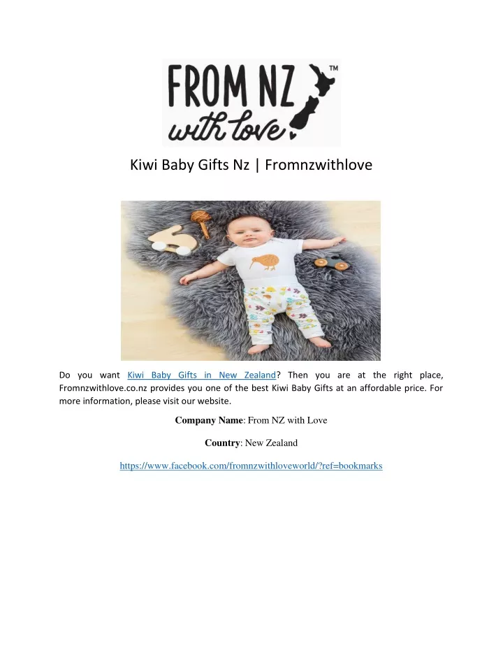 kiwi baby gifts nz fromnzwithlove