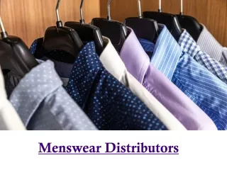Menswear, Shawls, Scarves and Winter Wear Distributorship Opportunity