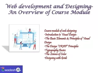web development and designing an overview