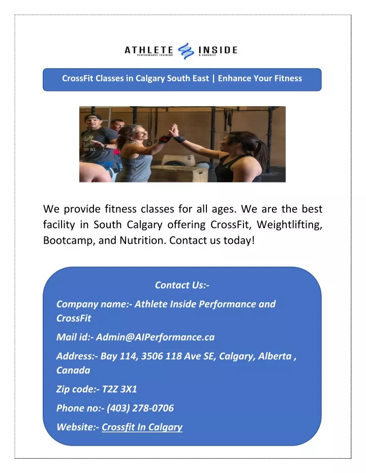 crossfit classes in calgary south east enhance