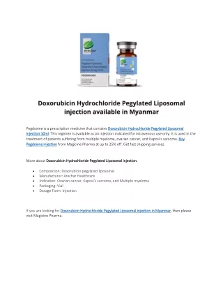 pegdoxine is a prescription medicine that