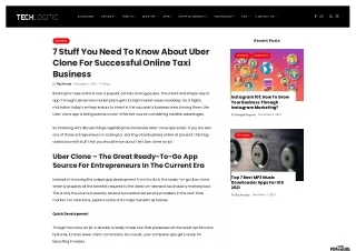 SponRides 7 Stuff You Need To Know About Uber Clone For Successful Online Taxi Business