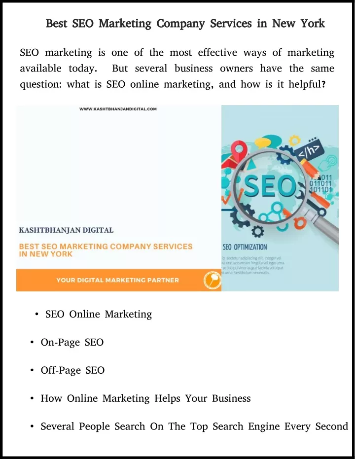 best seo marketing company services in new york