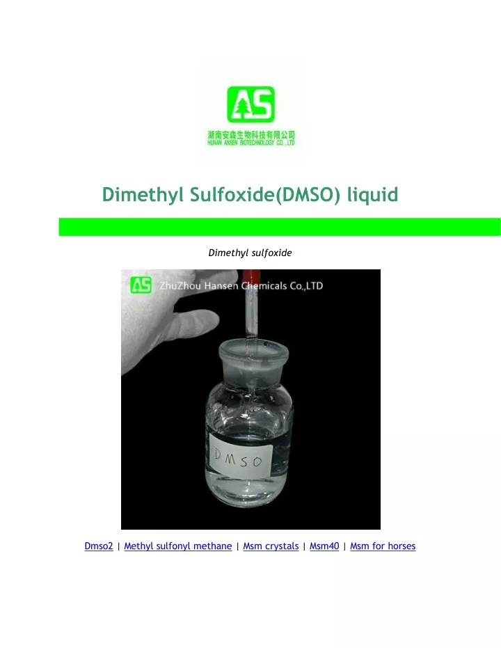 dimethyl sulfoxide dmso liquid