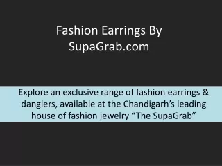 Fashion Earrings By SupaGrab