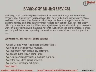 radiology billing services