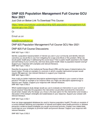 dnp 825 population management full course