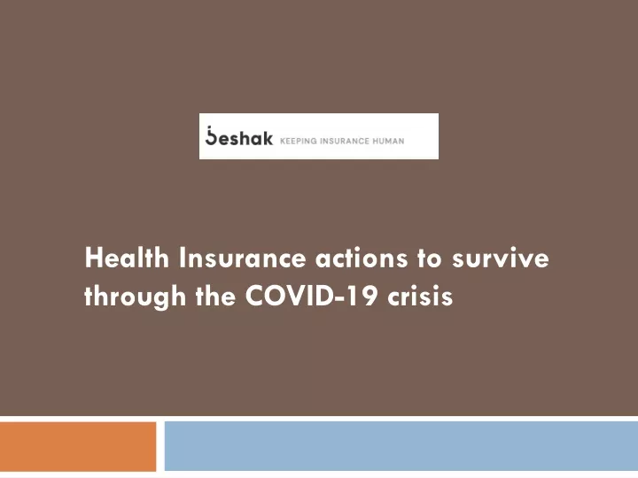 health insurance actions to survive through