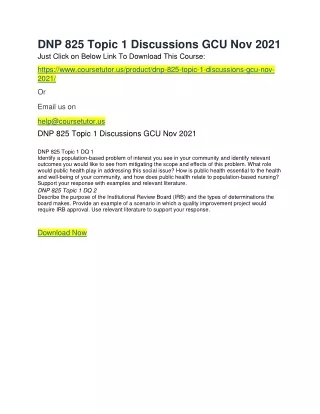 dnp 825 topic 1 discussions gcu nov 2021 just