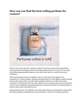 How can you find the best-selling perfume for women
