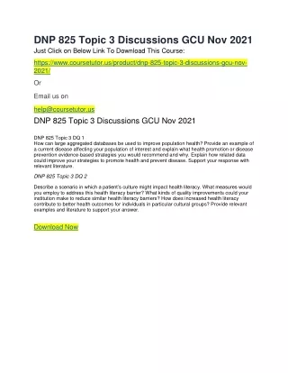 dnp 825 topic 3 discussions gcu nov 2021 just