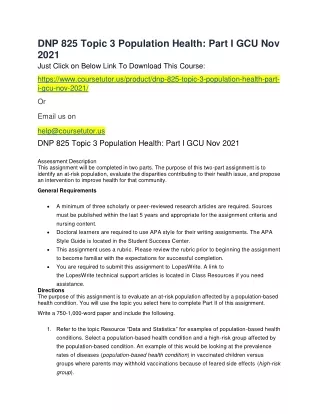 dnp 825 topic 3 population health part