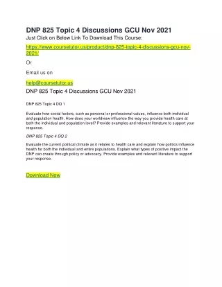 dnp 825 topic 4 discussions gcu nov 2021 just