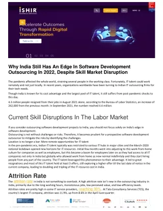 Why India Still Has An Edge In Software Development Outsourcing In 2022, Despite Skill Market Disruption