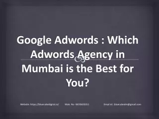 Google Adwords: Which Adwords Agency in Mumbai is the Best for You?