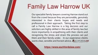 Family Law Harrow | Divorce Solicitors and Lawyers