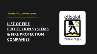 List of Fire Protection Systems & Fire Protection Companies