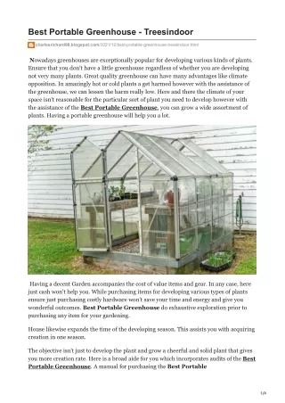 Best Portable Greenhouse - Treesindoor