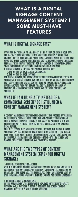 what is a digital signage content management