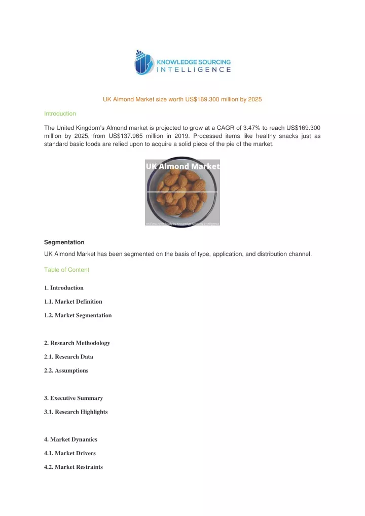 uk almond market size worth us 169 300 million