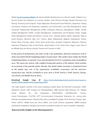 global cloud computing market by service model