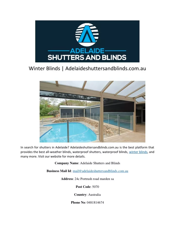 winter blinds adelaideshuttersandblinds com au