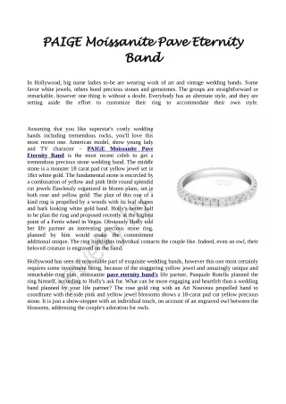 PAIGE Moissanite Pave Eternity Band