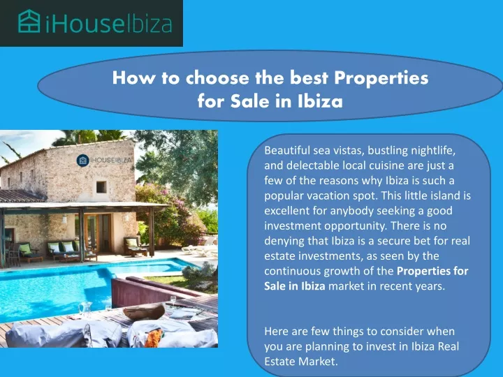 how to choose the best properties for sale