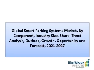 global smart parking systems market by component