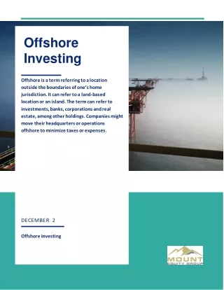 Offshore Investing-The Easier Way to make capitalist