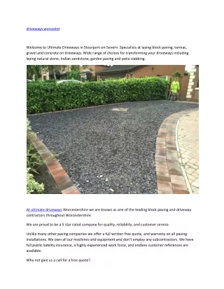 driveways worcester