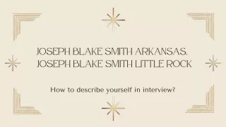 Joseph Blake Smith Arkansas, Joseph Blake Smith Little Rock