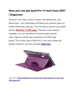 how you can get ipad pro 11 inch case 2021