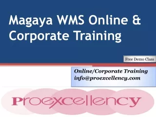Magaya WMS Online & Corporate Training