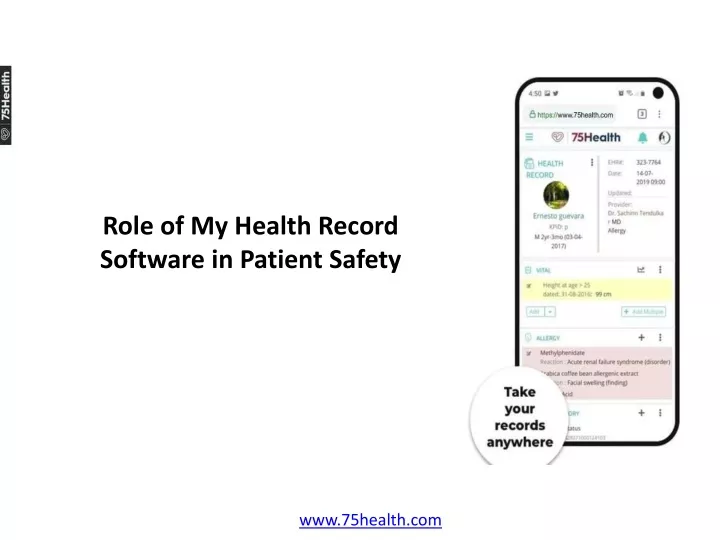 role of my health record software in patient