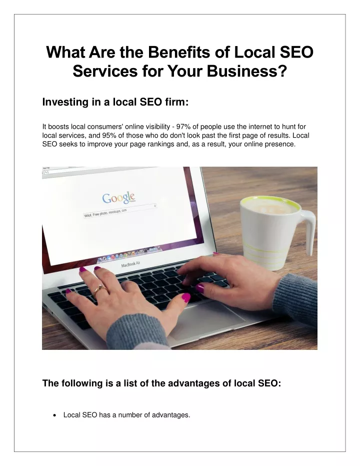 what are the benefits of local seo services