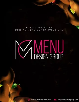 Digital Menu Boards by The Menu Design Group