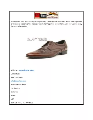 Mens Elevator Shoes  Jotashoes.com