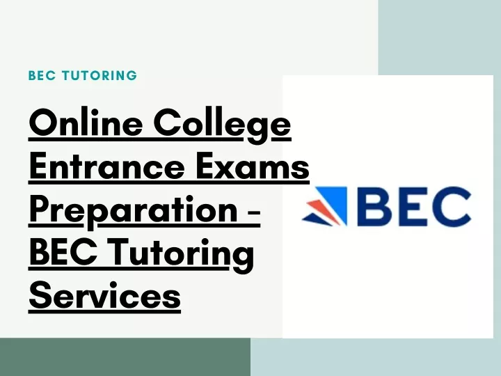 bec tutoring