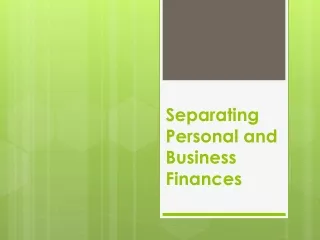 1.2 Separating Personal and Business Finances