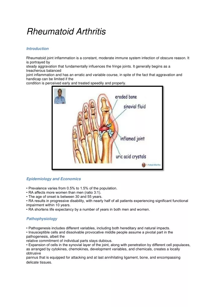 rheumatoid arthritis introduction rheumatoid