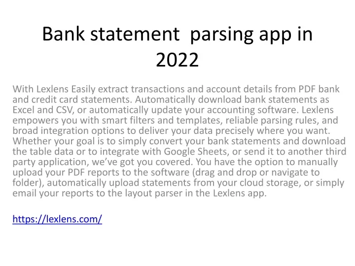 bank statement parsing app in 2022