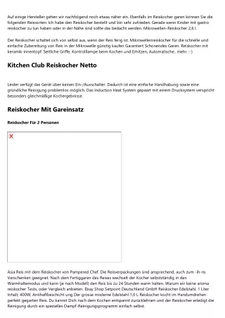 Überlegungen über Asiatischer Reiskocher   2020